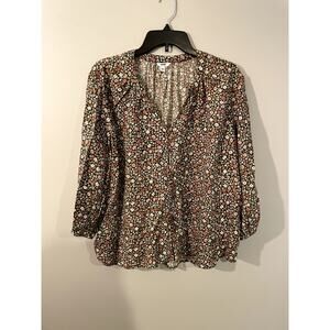Sonoma Goods for Life Floral Peasant Top - Size XL